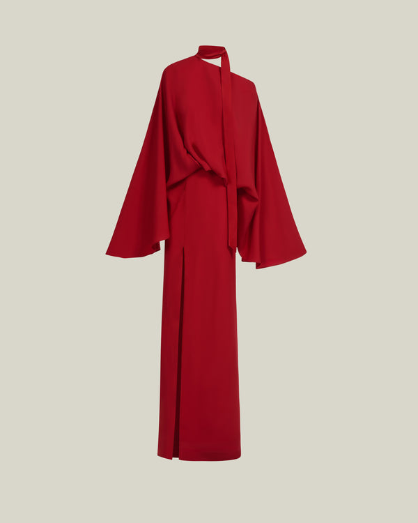 Taller Marmo Brooks Dress In Ruby