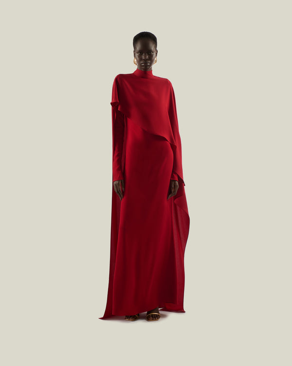 taller marmo Carrington Dress in Ruby