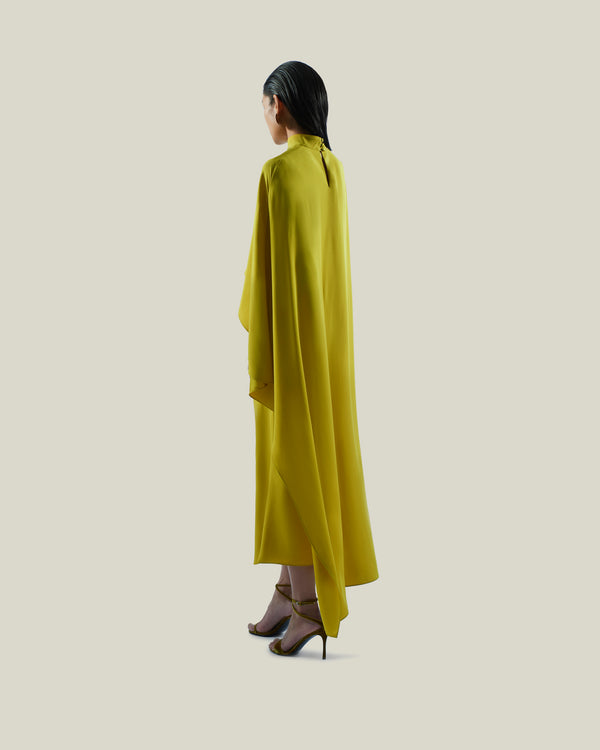 Taller Marmo Carrington Midi Dress In Chartreuse