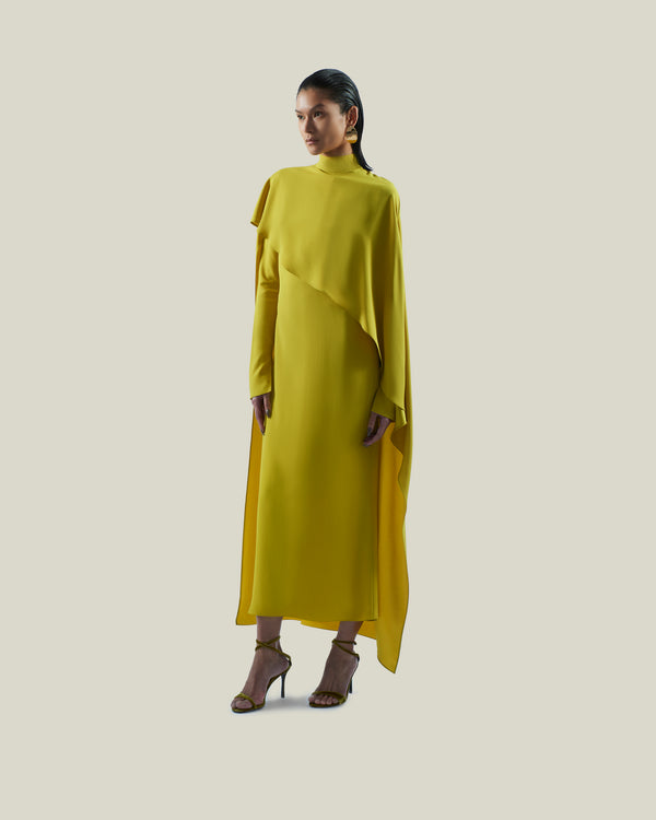 Taller Marmo Carrington Midi Dress In Chartreuse