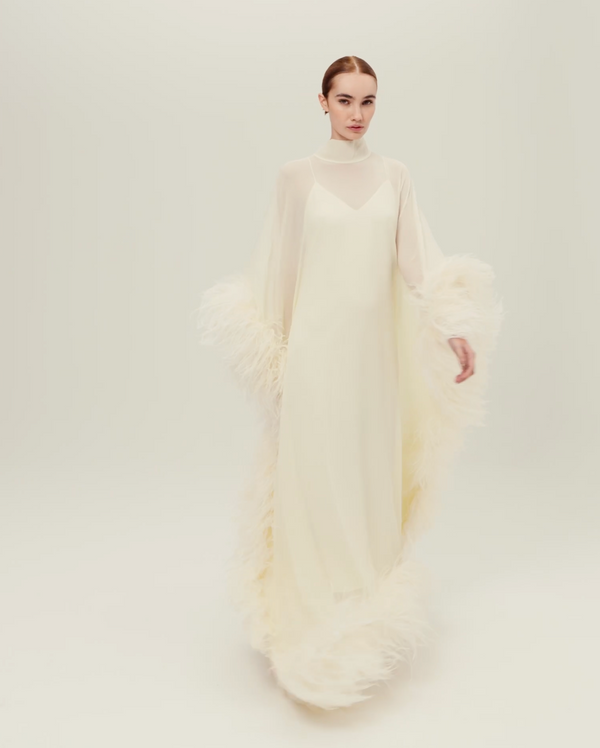 Taller Marmo Casta Diva Spirito Kaftan In Ivory