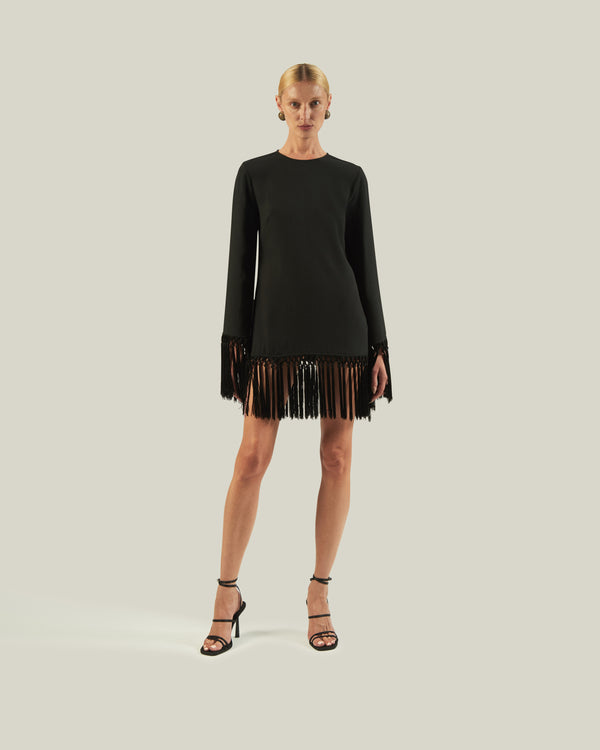 taller marmo Claudia Dress in Black