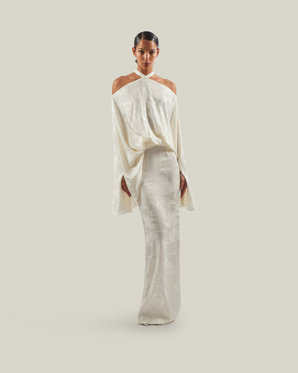 Taller Marmo Cyclades Toile Dress In Latte