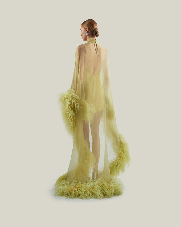 Taller Marmo Daisy Kaftan In Gold Kiwi