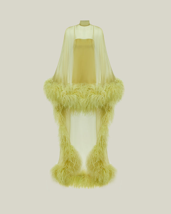Taller Marmo Daisy Kaftan In Gold Kiwi