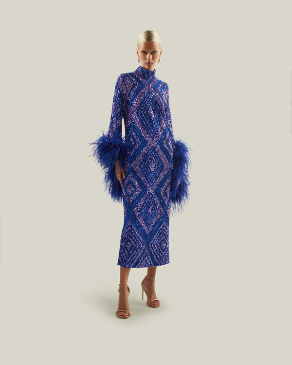 Taller Marmo Del Rio Disco Dress In Royal Blue