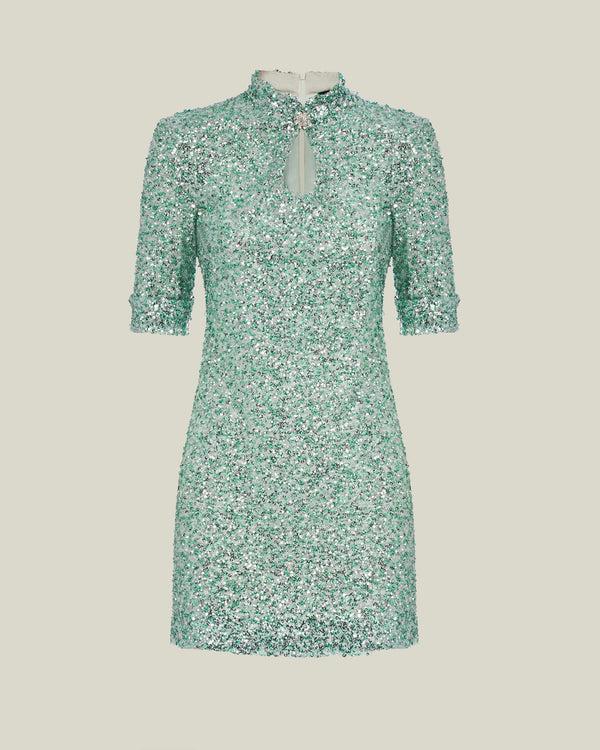 Taller Marmo Delphi Disco Dress In Mint