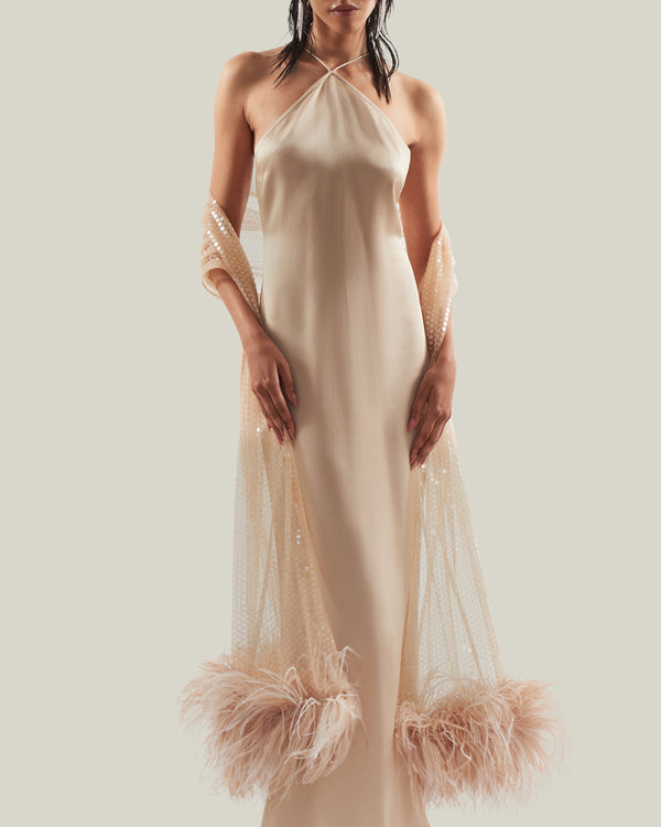 Taller Marmo Dita Disco Stole In Cipria