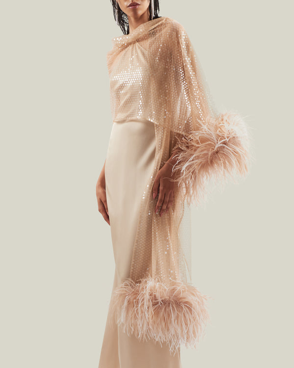 taller marmo Dita Disco Stole in Cipria