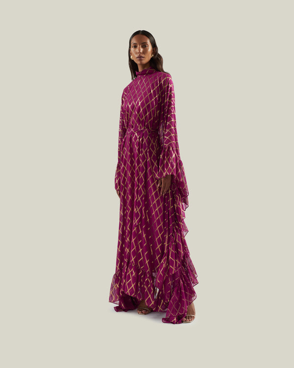 taller marmo Eccentrica Kaftan in Pomegranate