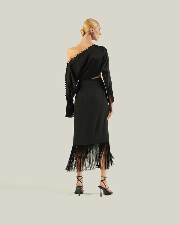 Taller Marmo El Pareo Skirt In Black