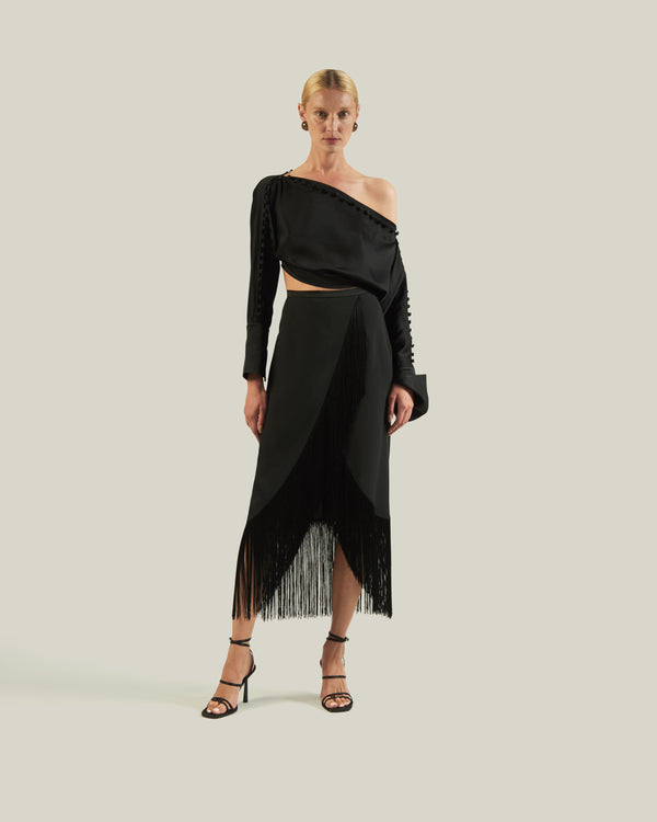 taller marmo El Pareo Skirt in Black
