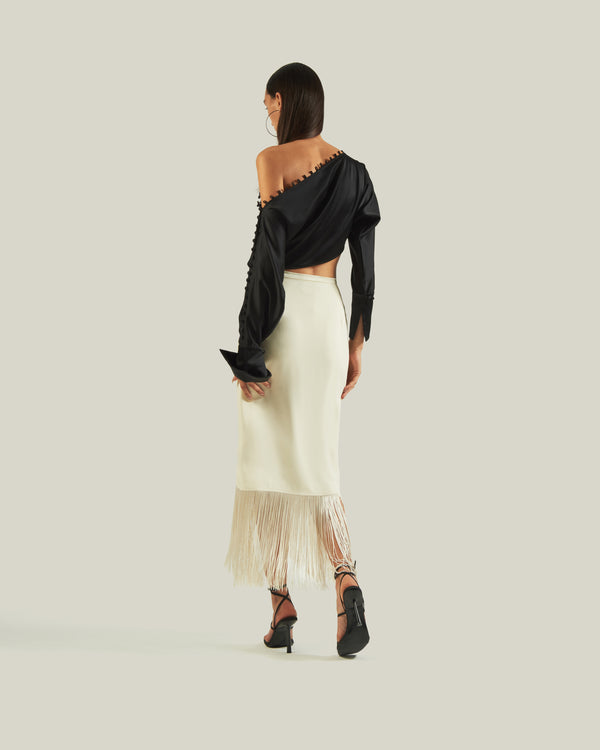 Taller Marmo El Pareo Skirt In Ivory