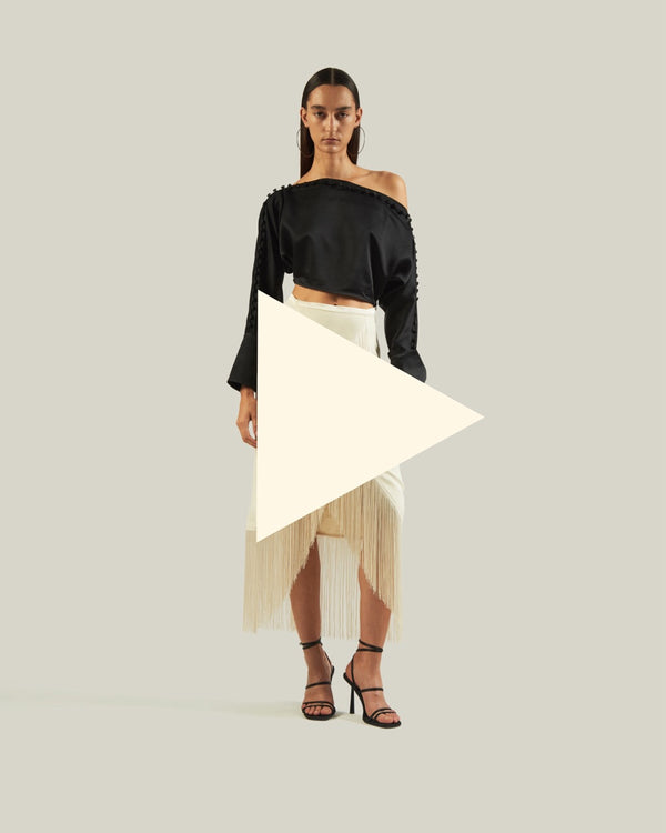 Taller Marmo El Pareo Skirt In Ivory