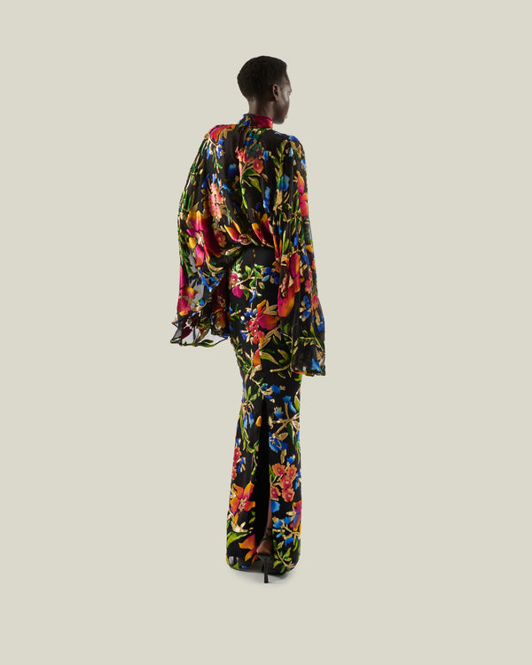 Taller Marmo Eolia Technicolor Gown In Multicolor