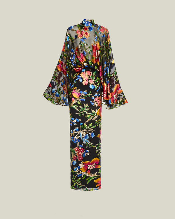 Taller Marmo Eolia Technicolor Gown In Multicolor
