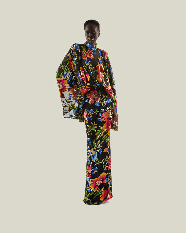 taller marmo Eolia Technicolor Gown in Multicolor