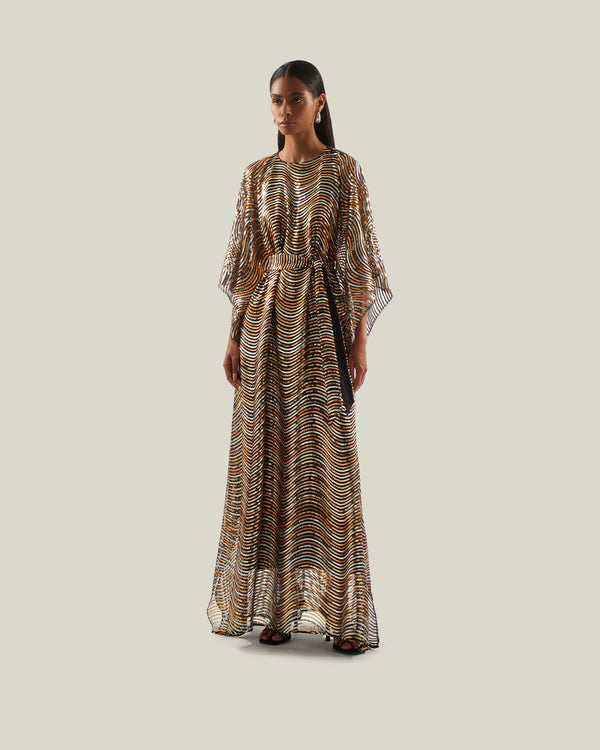 taller marmo Erte Kaftan in Gold