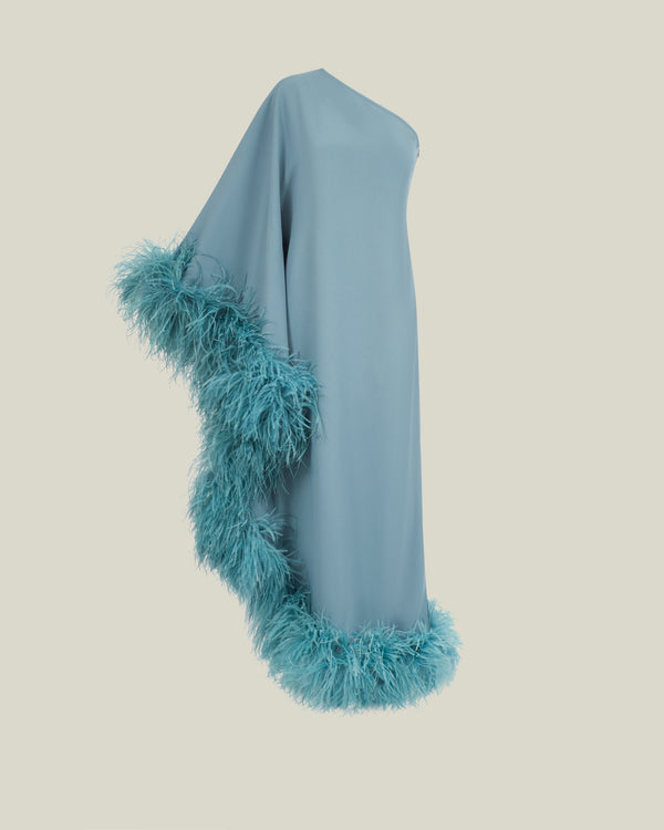 Taller Marmo Feathered Ubud Dress In Cloud