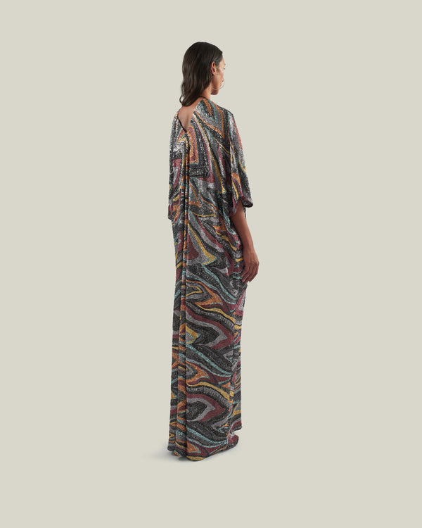 Taller Marmo Gala Kaftan In Multicolor