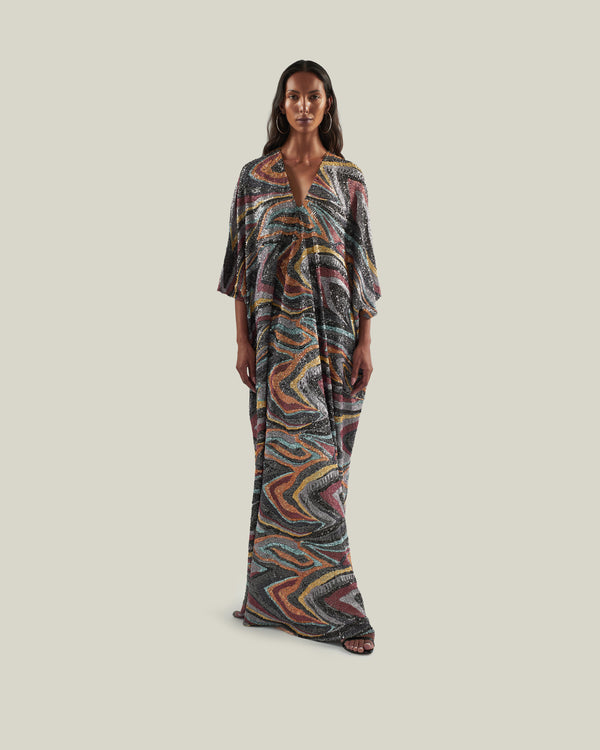 Taller Marmo Gala Kaftan In Multicolor