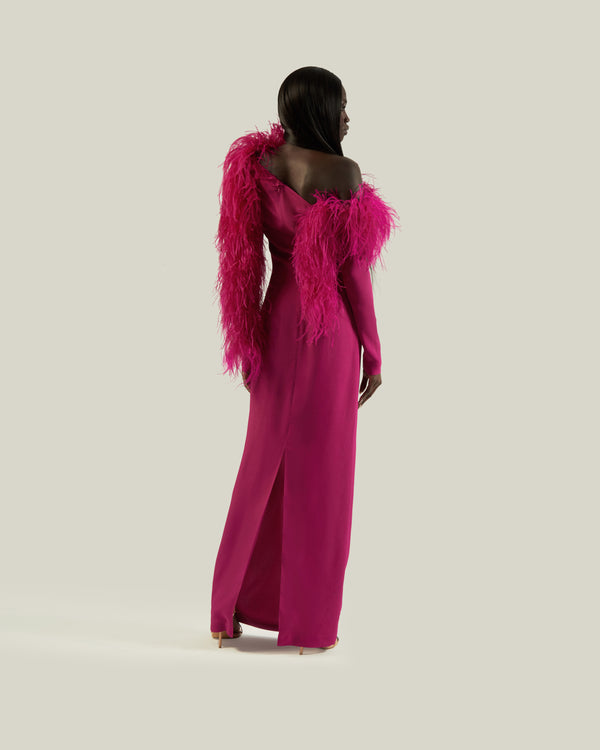 Taller Marmo Garbo Dress In Magenta
