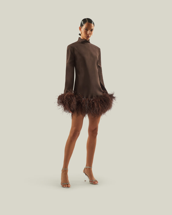 taller marmo Gina Dress in Chocolate