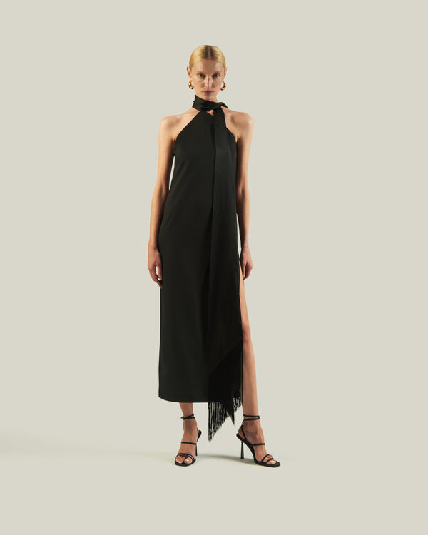 taller marmo Kempner Dress in Black