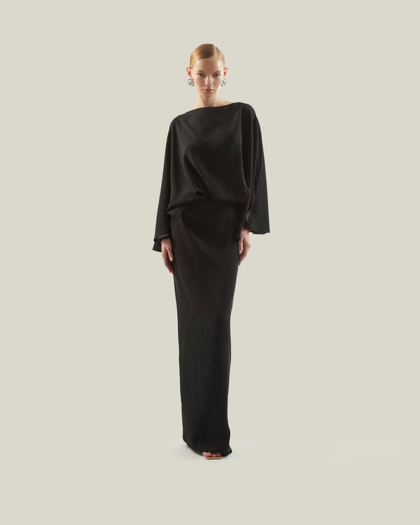 taller marmo La Maddalena Dress in Black