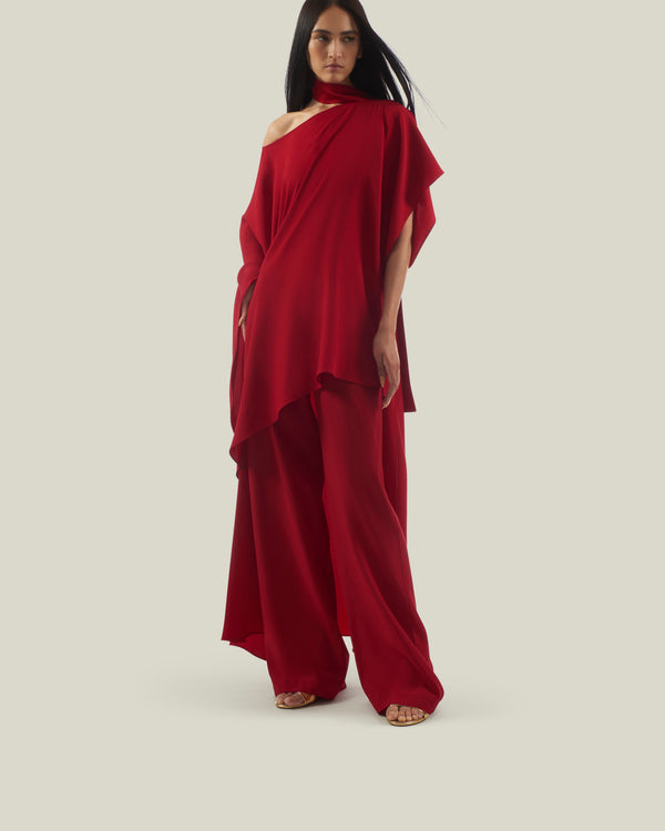 taller marmo Marlene Pants in Ruby