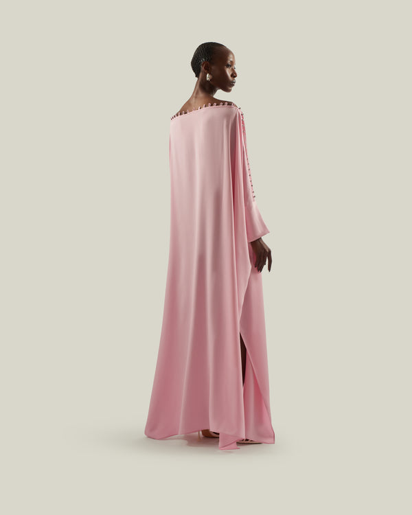 Taller Marmo Mila Crystal Kaftan In Baby Pink