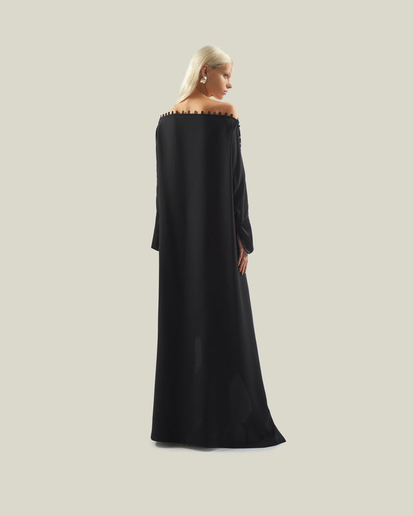 Taller Marmo Mila Crystal Kaftan In Black