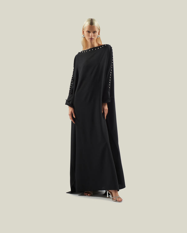 Taller Marmo Mila Crystal Kaftan In Black