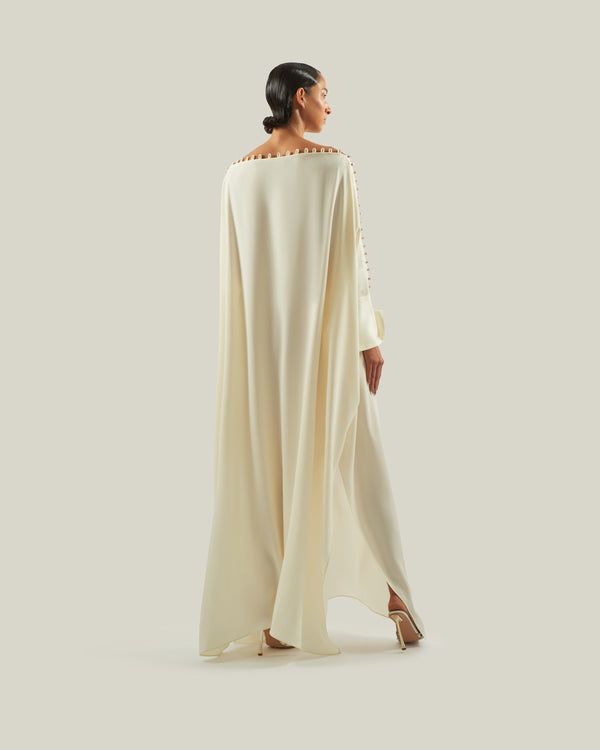 Taller Marmo Mila Crystal Kaftan In Latte
