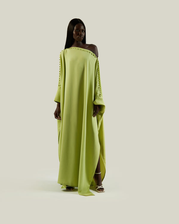 taller marmo Mila Kaftan in Lime
