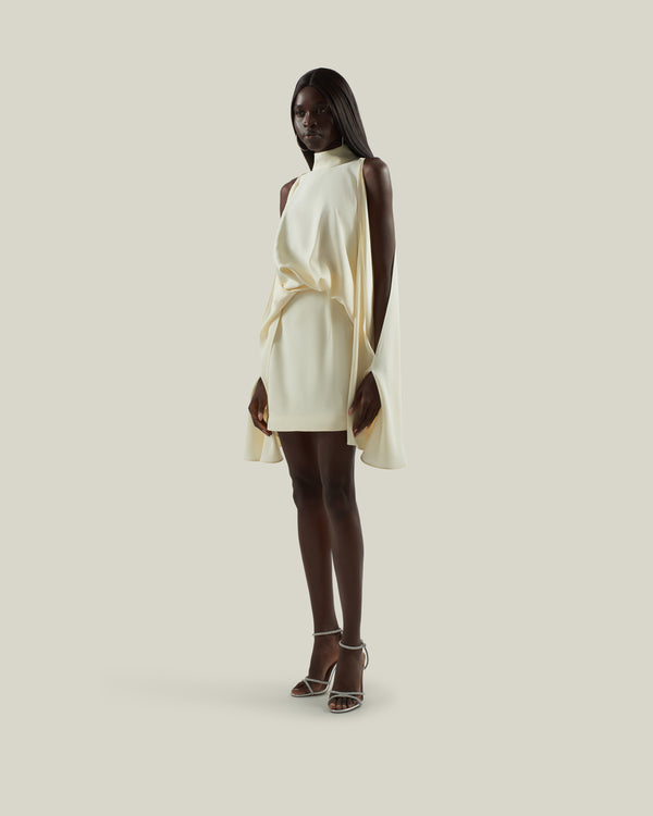 Taller Marmo Mini Bacall Dress In Latte