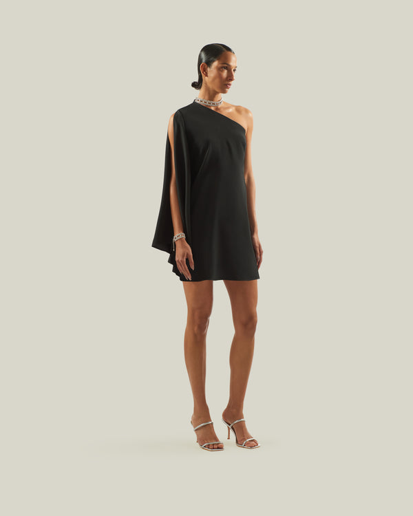 taller marmo Mini Bolkan Crystal Dress in Black