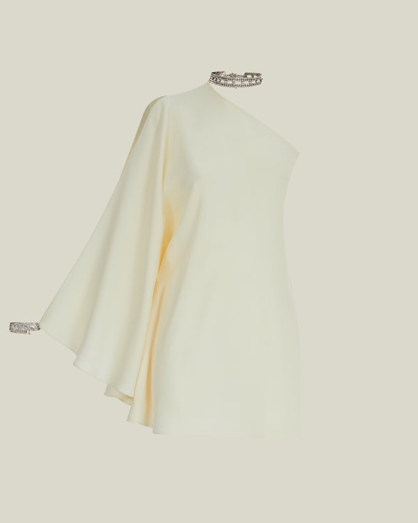 Taller Marmo Mini Bolkan Crystal Dress In Latte
