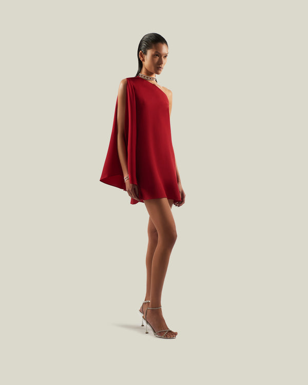 taller marmo Mini Bolkan Crystal Dress in Ruby