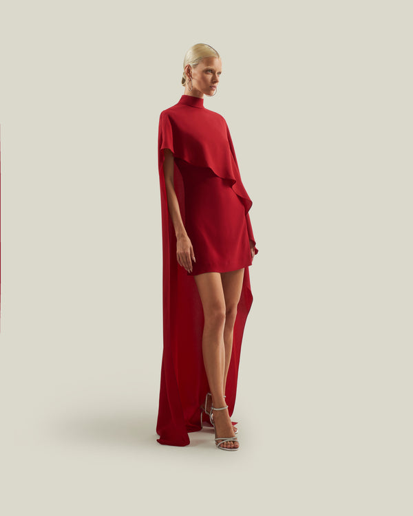 Taller Marmo Mini Carrington Dress In Ruby