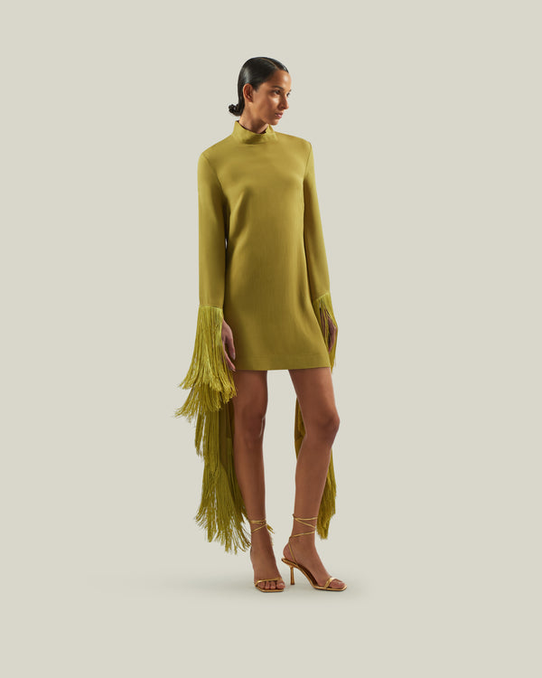 Taller Marmo Mini Del Mar Dress In Citron