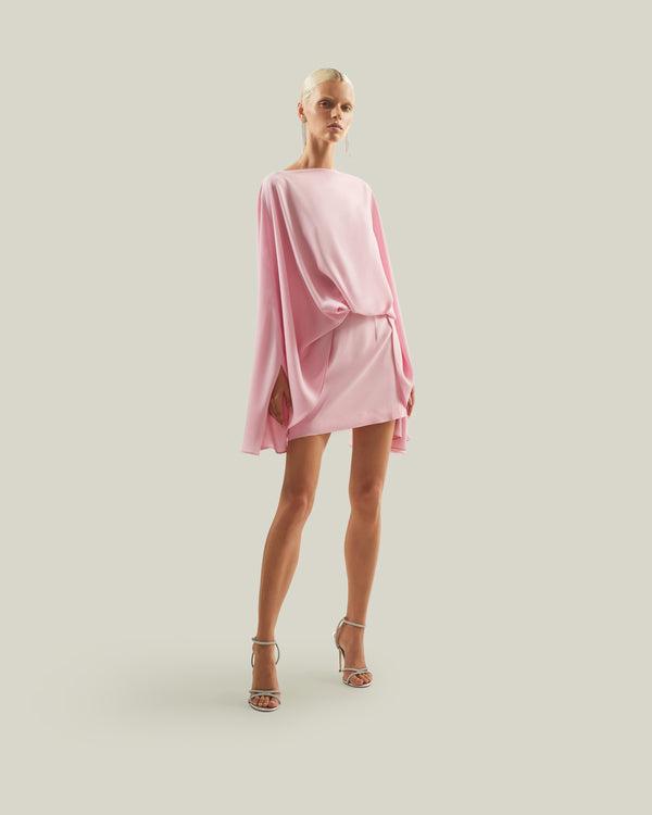 taller marmo Mini Eolia Dress in Baby Pink