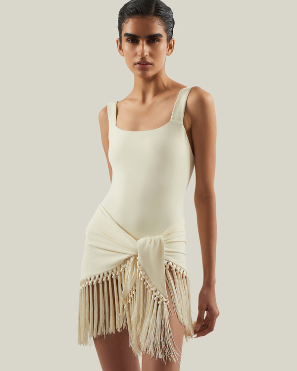 taller marmo Mini Lido Swimsuit in Ivory