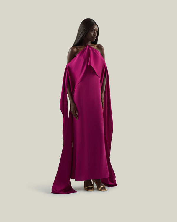 taller marmo Nan Dress in Pomegranate