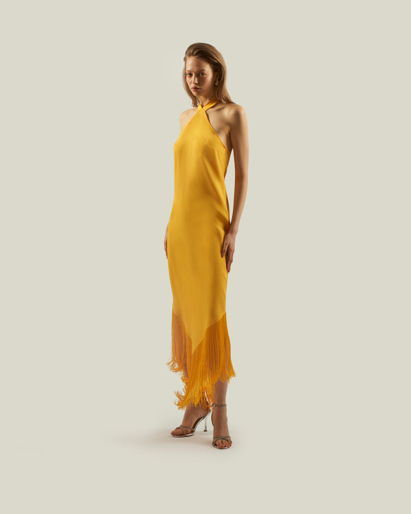 taller marmo Nina Dress in Lemon