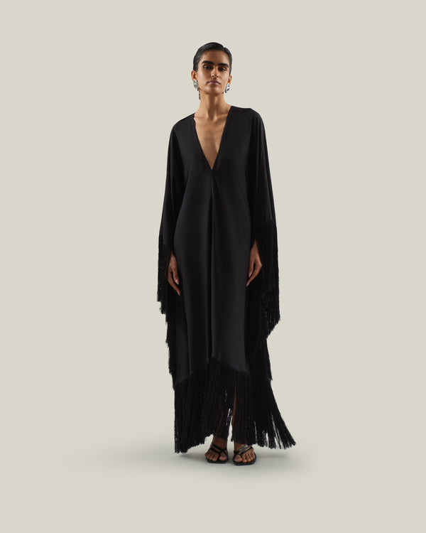 taller marmo Paraggi Kaftan in Black