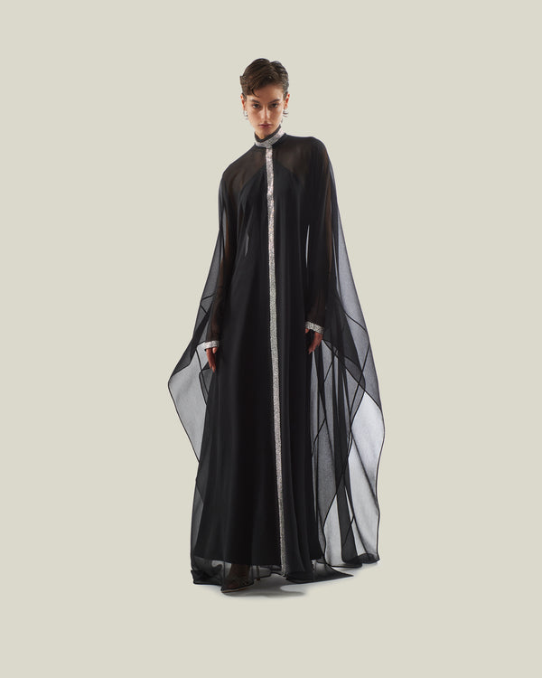 taller marmo Parthenon Kaftan in Black