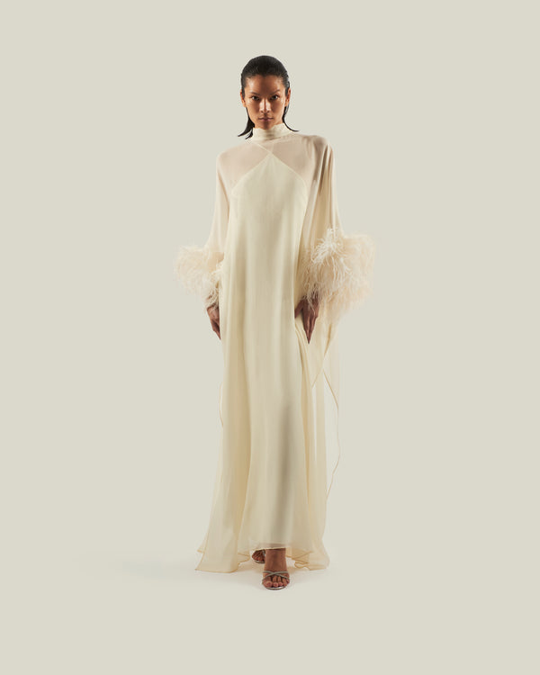 taller marmo Penelope Kaftan in Latte