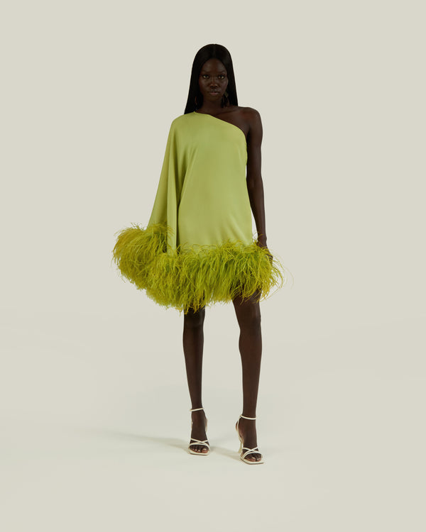 taller marmo Piccolo Ubud Dress in Lime