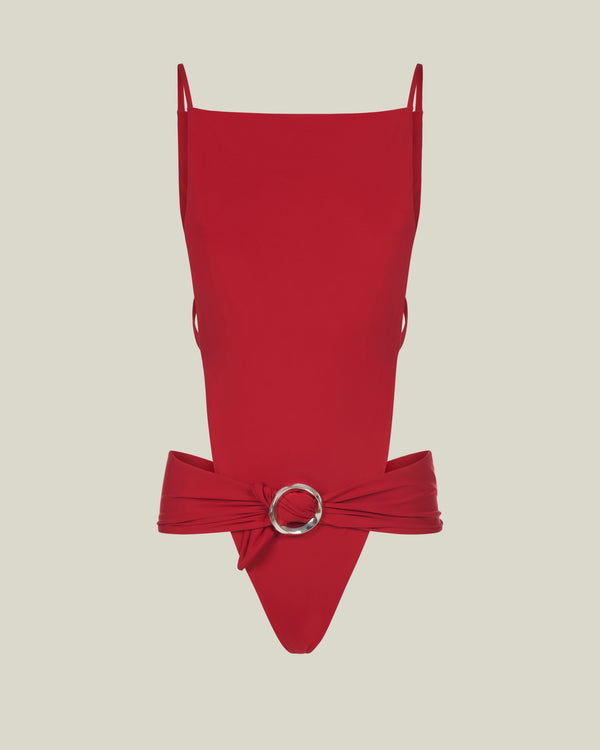 Taller Marmo Scirocco Swimsuit In Ruby